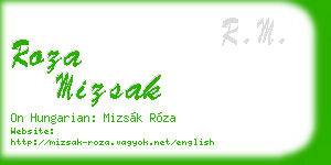roza mizsak business card